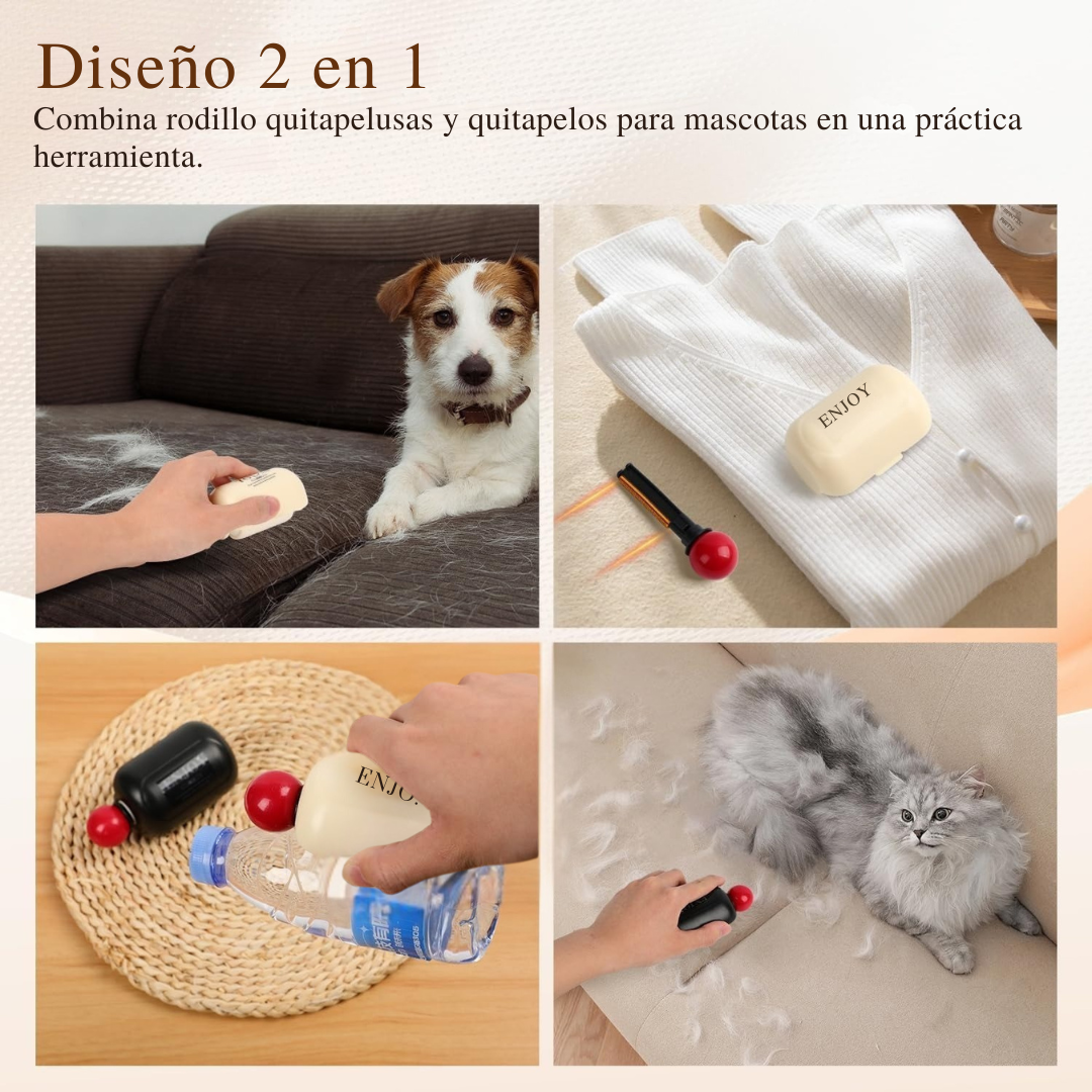 Rodillo Quitapelos Reutilizable para Gatos y Perros